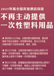 2020年限塑令最新规定 酒店餐饮将不主动提供一次性用品